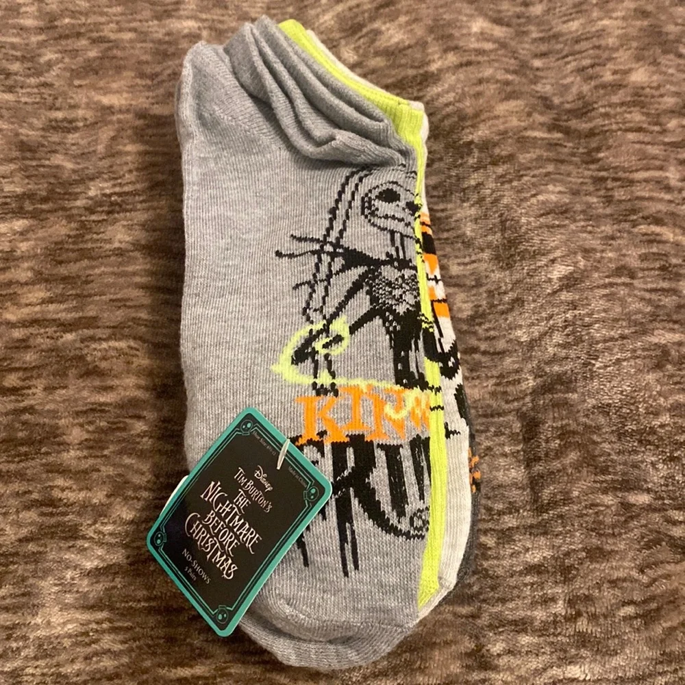 Disney The Nightmare Before Christmas 5 Pairs‎ of No Show Socks